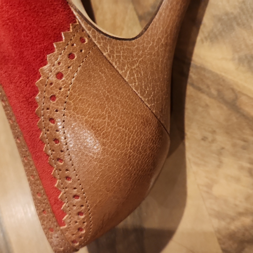 Kate Spade Red and Brown Heels - Picture 7 of 10
